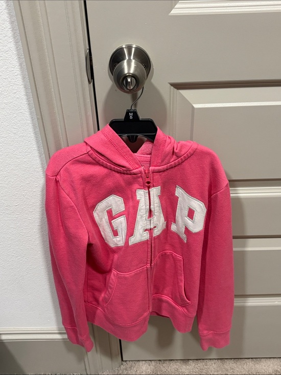 GAP Other - GAP Girls Hot Pink Zip-Up Hoodie with White Logo